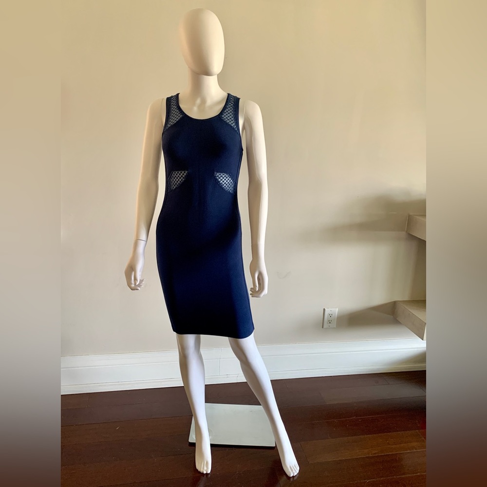 NWOT Marciano Jacy Bandage Dress in Aegean Blue